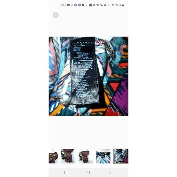 FOREVER 21 MULTICOLOR MINI DRESS SZ.S EUC. - Picture 8 of 8